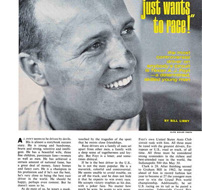 CL May 1964 – “AJ’  just wants to race”