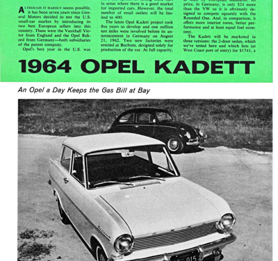 CL May 1964 – 1964 Opel Kadett