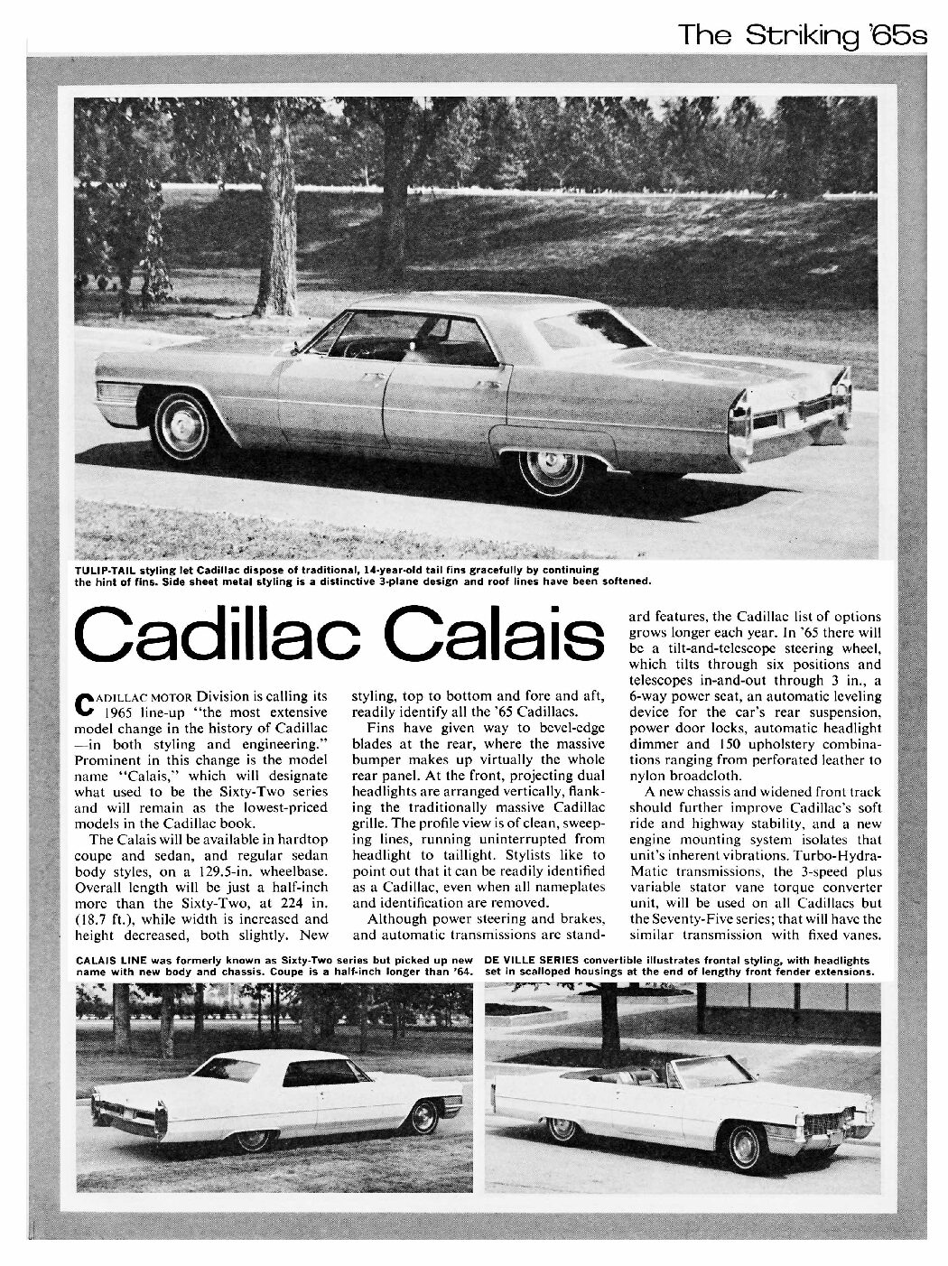 CL October 1964 – 1965 Cadillac Calais Preview