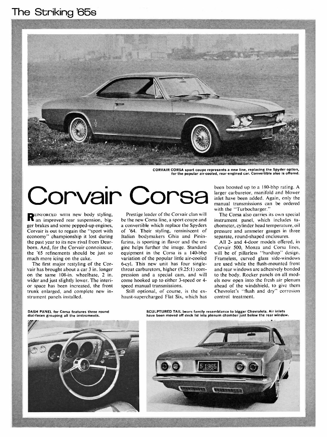 CL October 1964 - 1965 Corvair Corsa Preview
