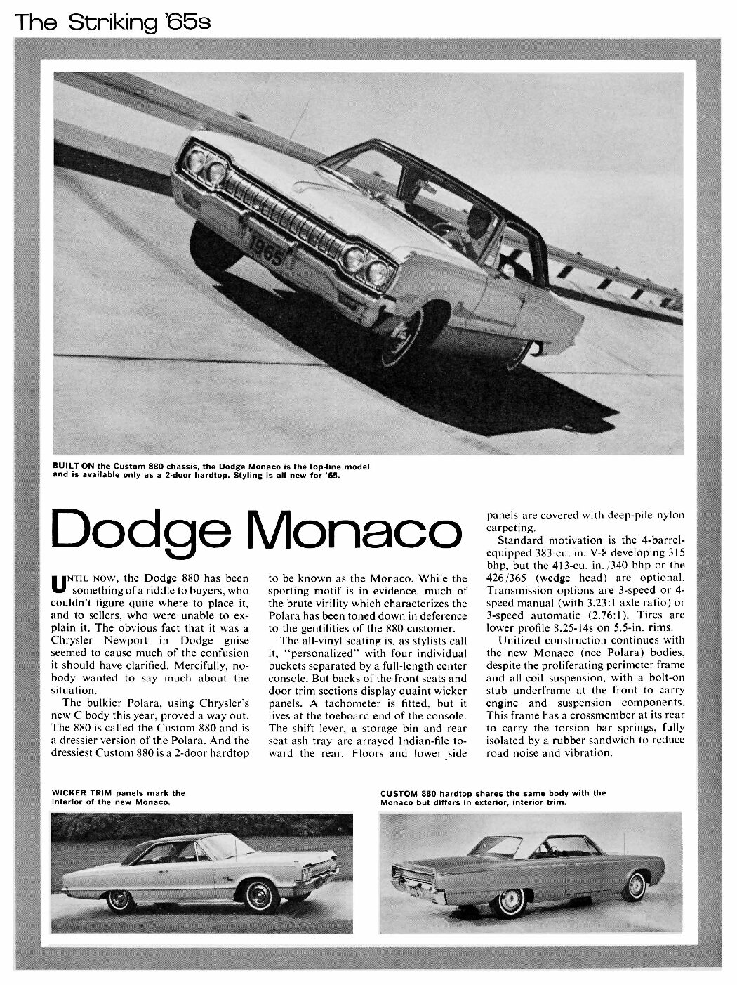CL October 1964 – 1965 Dodge Monaco Preview