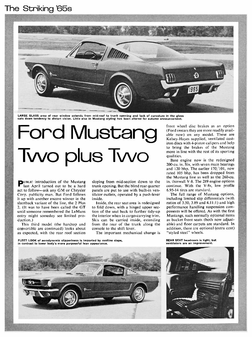 CL October 1964 – 1965 Ford Mustang Two plus Two