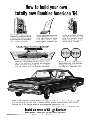 1964 Rambler Ad "How to build your own totally new Rambler American '64"