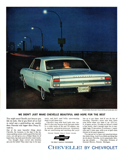 1964 Chevrolet Ad, Chevelle "We didn't just make the Chevelle beautiful and hope for the best"