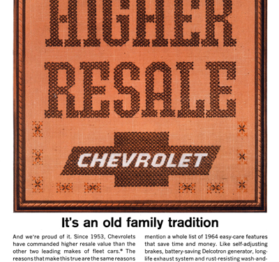 1964 Chevrolet Ad, used car resale value.