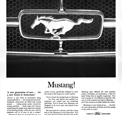 1964 1/2 Ford Ad Agency Detail  – Mustang “Report to Ford Dealers”