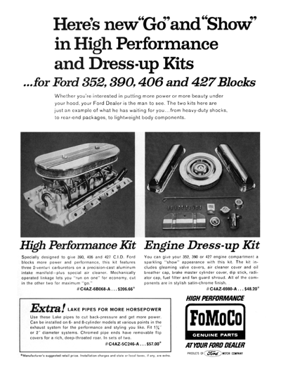 1964 Ford Ad High Performance "Here's Go and Show in High Performance"