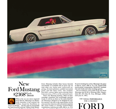 1964 1/2 Ford Ad Mustang “New Ford Mustang $2368”