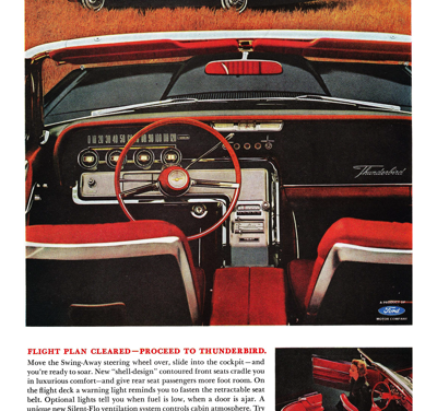 1964 Ford Ad Thunderbird Ad “Flight plan cleared – proceed to Thunderbird”