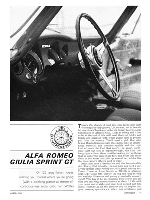 CD April 1965 - Alfa Romeo Giulia Sprint GT