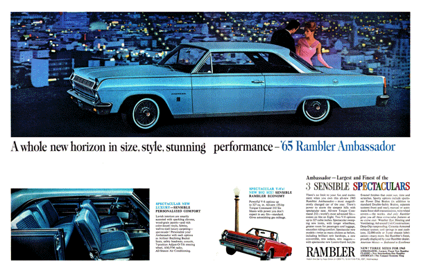 1965 AMC Ambassador Ad "A whole new horizon"