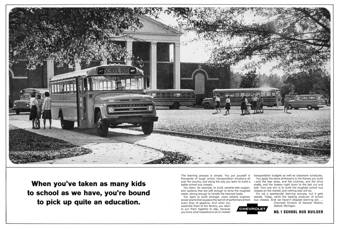 1965 Chevrolet Ad School Bus Chassis Guide 