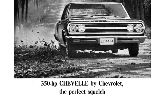 1965 Chevrolet Ad, Chevelle Malibu Super Sport Coupe “The Perfect Squelch”