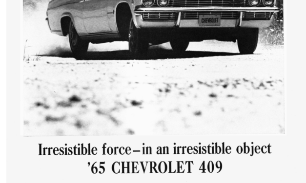 1965 Chevrolet Ad, Impala Sport Coupe “Irresistible Force – in and Irresistible object”