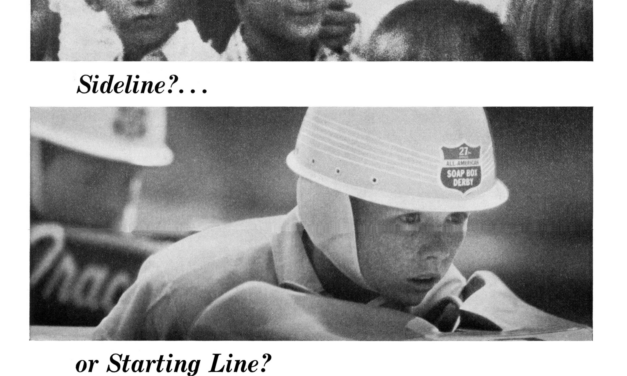1965 Chevrolet Ad, Soap Box Derby, “Sideline?…or Starting Line?”