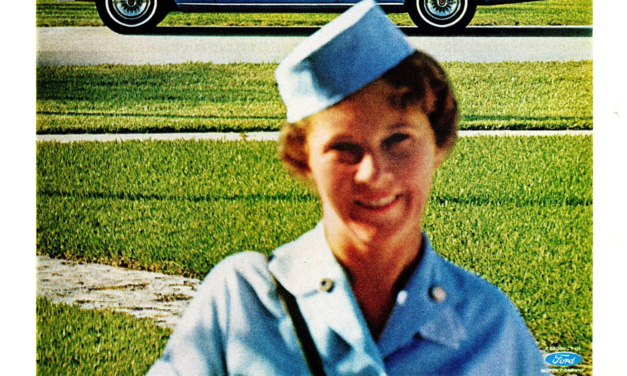 1965 Ford Ad Fairlane 500 Sports Coupe “What’s behind the Fairlane owner’s smile?”