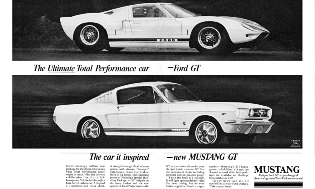 1965 Ford Ad Mustang GT – GT40 “The ultimate Total Performance . . .”