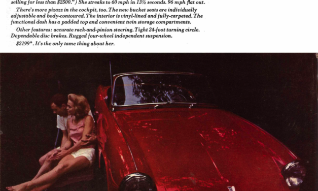 1965 Triumph Spitfire Ad “The new Triumph Spitfire Mk2 still swings, only faster”