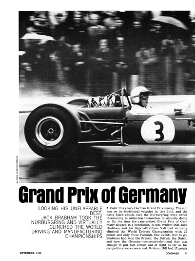 CD November 1966 Grand Prix of Germany