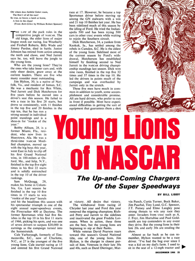 CL December 1966 Young Lions of NASCAR