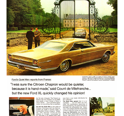 1966 Ford Ad LTD “I was sure the Citroen Chapron would be quieter”