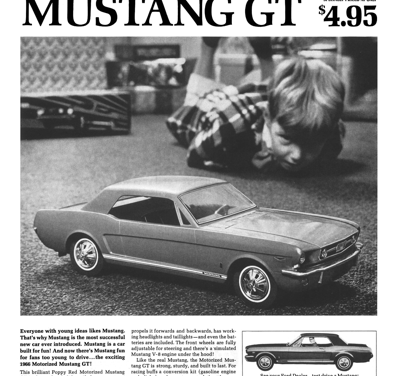 1966 Ford Ad Mustang GT motorized toy