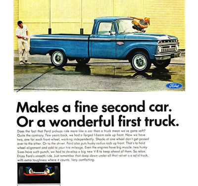 1966 Ford Ad Truck “Makes a fine second car. Or….”