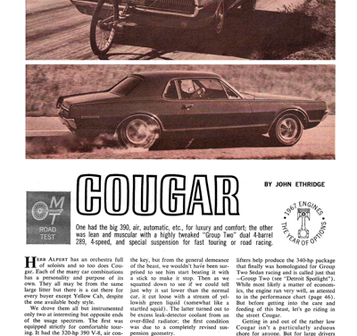 MT January 1967 – Cougar