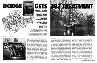CC February 1967 - Dodge Dart GT Gets 383 Treatment