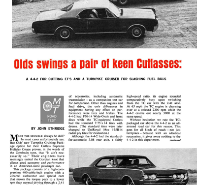 MT February 1967 – Olds Swings a Pair of Keen Cutlasses