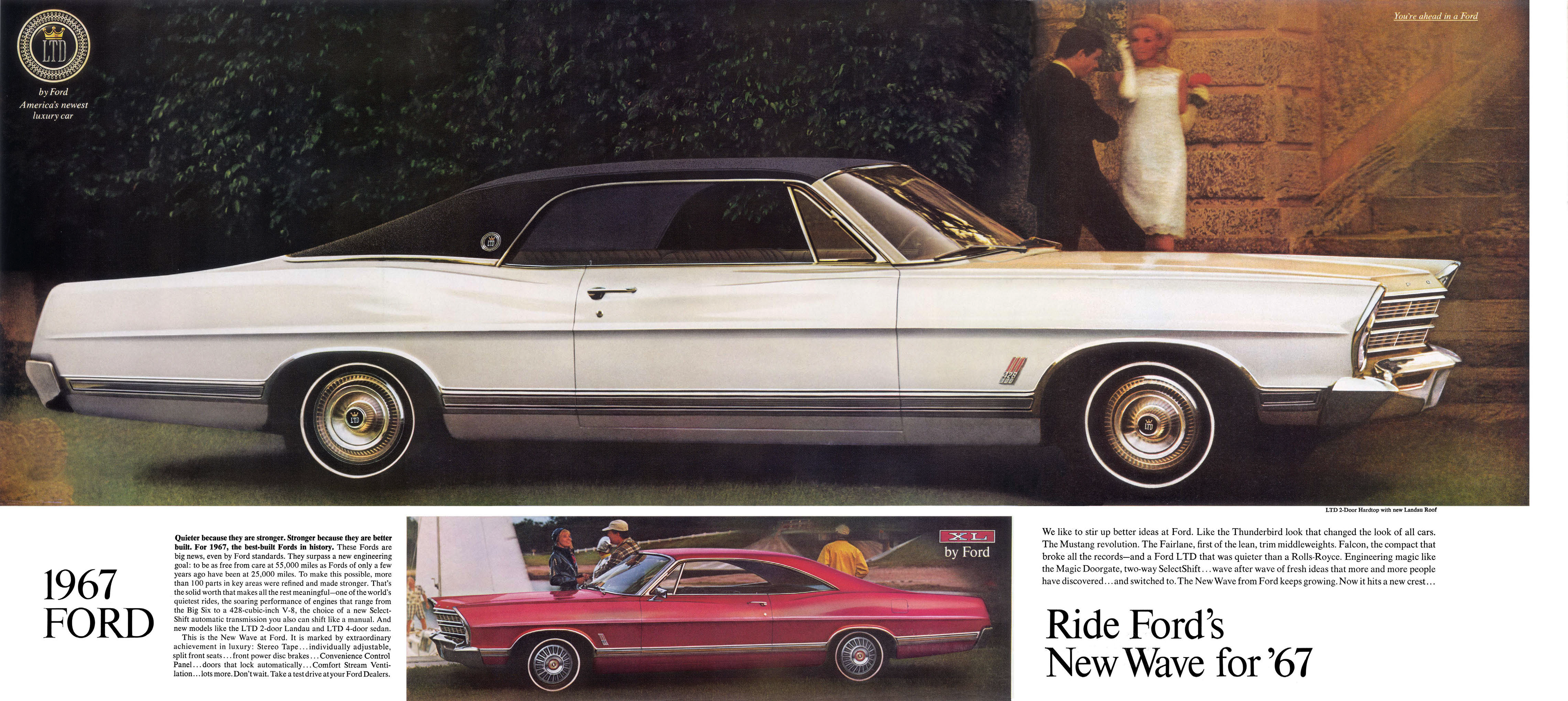 1967 Ford Ad "Americas Newest Luxery Car" LTD, XL