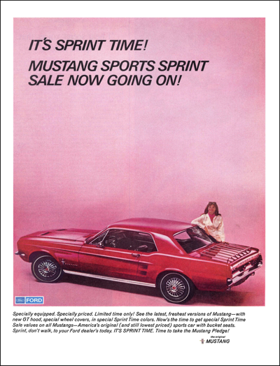 1967 Ford Ad Mustang Coupe “It's Sprint Time!”