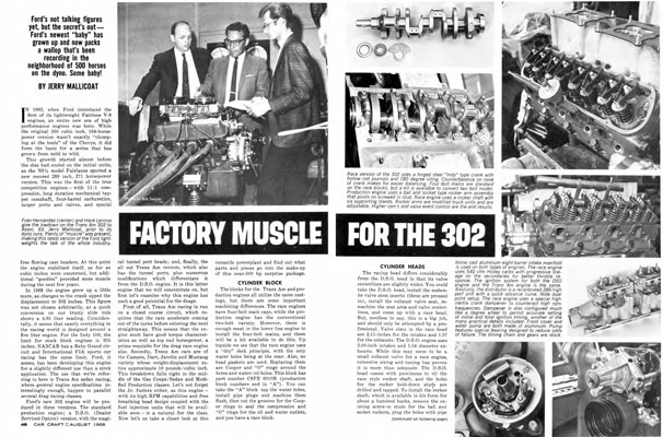 CC - August 1968 - Factory Muscle for the 302