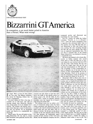 CD October 1968 - Bizzarrini GT America