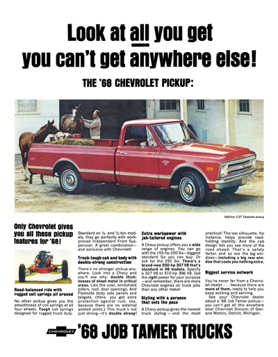 1968 Chevrolet Ad C10 Truck "Look at all you get . . ."