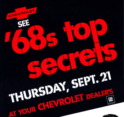 1968 Chevrolet Ad “Top Secret”