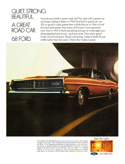 1968 Ford Ad LTD  "Quiet, Strong, Beautiful - 1968 LTD"