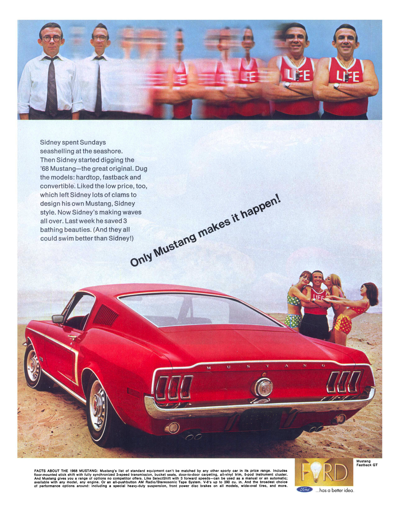 1968 Ford Ad Mustang Fastback, Sidney the Lifeguard