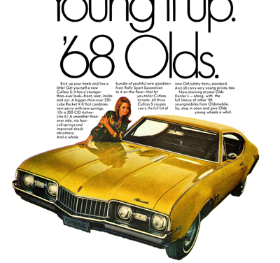 1968 Oldsmobile Ad Cutlass S “Young It Up”