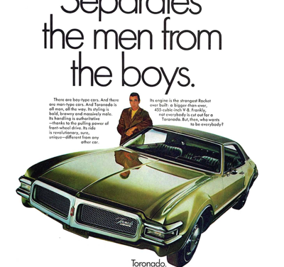 1968 Oldsmobile Ad Torono  “Separates the Men from the Boys”
