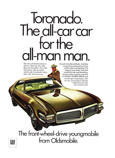 1968 Oldsmobile Ad Toronado "The All-Car Car"