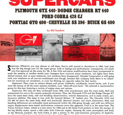 MT January 1969 – ANALYZING SUPERCARS
