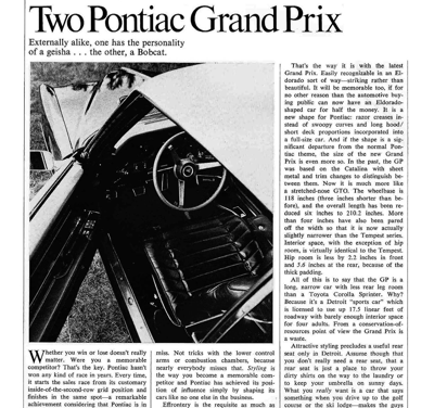 CD February 1969 – Two Pontiac Grand Prix