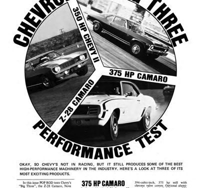 PHR April 1969 – CHEVROLET’S BIG THREE PERFORMANCE TEST