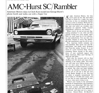 CD May 1969 – AMC-HURST SC/RAMBLER