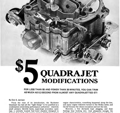 PHR May 1969 – $5 QUADRAJET MODIFICATIONS