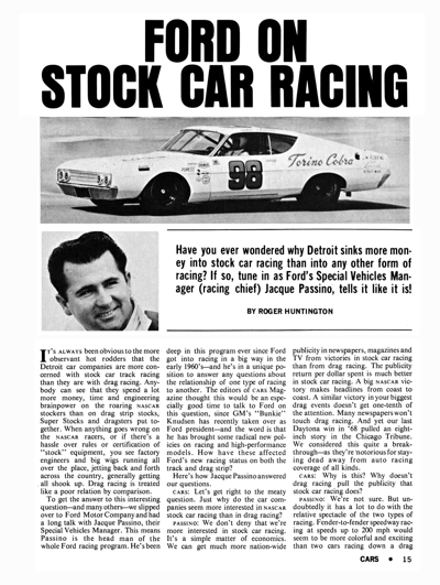 HPC June 1969 - FORD ON STOCK CAR RACING