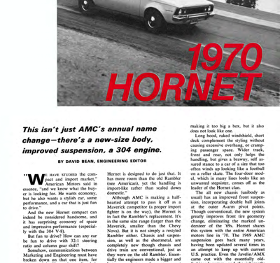 CL September 1969 – 1970 Hornet