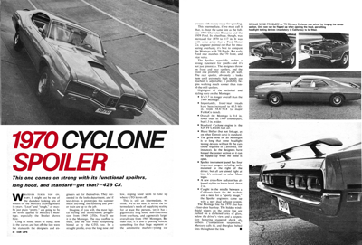 CL September 1969 - 1970 CYCLONE SPOILER