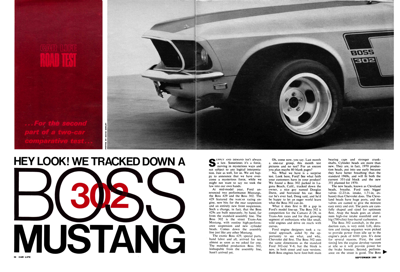 CL September 1969 - HEY LOOK! WE TRACKED DOWN A BOSS 302 MUSTANG